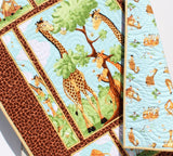 Kristin Blandford Designs Giraffe Quilt Kit Safari Animal Crib Blanket Quilting DIY Sewing Project Boy or Girl Beginner Quilt Kit Panel Fabrics Outdoor Scene Bees