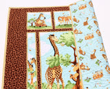 Kristin Blandford Designs Giraffe Quilt Kit Safari Animal Crib Blanket Quilting DIY Sewing Project Boy or Girl Beginner Quilt Kit Panel Fabrics Outdoor Scene Bees