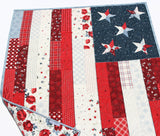 Kristin Blandford Designs Girl Quilts American Dream Flag Quilt Faux Patchwork Home Decor Patriotic USA United States of America