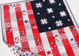 Kristin Blandford Designs Girl Quilts American Flag Quilt Faux Patchwork Home Decor Patriotic USA United States of America