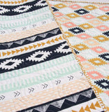 Arizona Tribal Aztec Quilt, Boy or Girl Baby Bedding Blanket, Modern Nursery Quilt