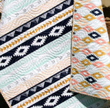 Arizona Tribal Aztec Quilt, Boy or Girl Baby Bedding Blanket, Modern Nursery Quilt