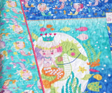 Baby Blanket, Nautical Crib Bedding, Mermaid Girls Quilt, Newborn Baby Gift, Ocean Nursery Theme