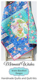 Baby Blanket, Nautical Crib Bedding, Mermaid Girls Quilt, Newborn Baby Gift, Ocean Nursery Theme