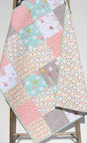 Baby Girl Quilt, Littlest Pastel Bedding, Crib Blanket, Handmade Quilt