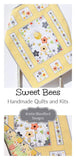 Kristin Blandford Designs Girl Quilts Baby Quilt Bee Baby Blanket Honeybee Floral Bedding Gender Neutral Newborn Monogram Gift Yellow Grey Gray Green Personalize Named Initials