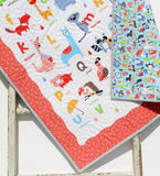 Kristin Blandford Designs Girl Quilts Baptism Baby Quilt, Noahs Ark Baby Gift Baby Crib Blankets Newborn Alphabet Nursery Bedding Boy Girl Gender Neutral Personalized Name