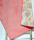 Boho Baby Quilt, Minky Blanket, Floral Girl Quilt, Roses Baby Blanket, Crib Bedding, Boho Nursery Girl, Coral Shower Gift, Personalized Name