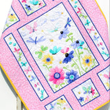 Kristin Blandford Designs Girl Quilts Butterfly Baby Quilt, Newborn Gift, Minky Blanket, Pink Crib Bedding, Gift from Grandma Personalized Name Handmade Homemade Pink Teal Purple