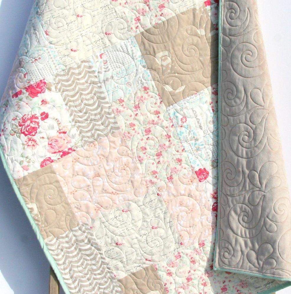 infant blanket floral minky baby blanket
