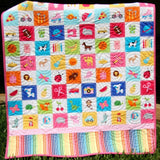 I Spy Quilt, Personalized Baby Gift, Patchwork Handmade Quilt, Girl Crib Blanket, Minky Nursery Bedding, Educational, Add Monogrammed Name