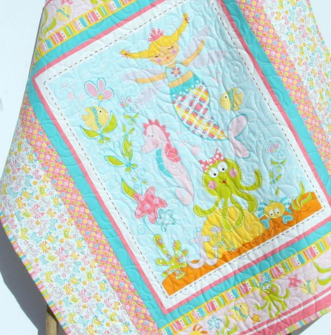 Mermaid sales baby quilt