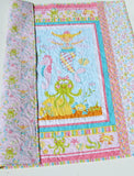 Mermaid Quilt, Baby Bedding, Nursery Decor Baby Girl Blanket, Ocean Sea Nautical