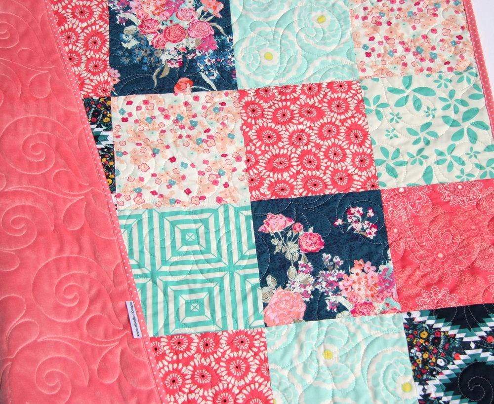 Coral Baby Girl Blanket Buy Gia Floral Coral/Blue 8-in-1 Baby Girl