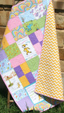 Oh the Places You'll Go Dr Seuss Baby Quilt, Girl Nursery Bedding, Baby Blanket