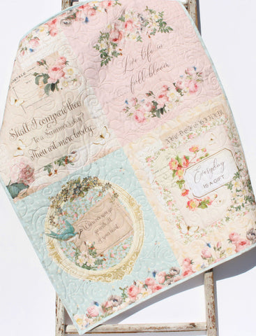 Personalized Baby Quilt Girl Newborn Bedding Handmade Monogrammed Gif