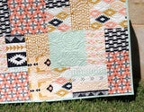 Tribal Modern Block Quilt, Arizona Aztec Crib Bedding