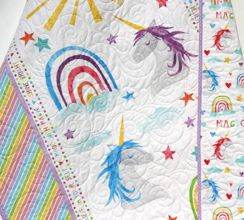 Rainbow unicorn clearance crib bedding
