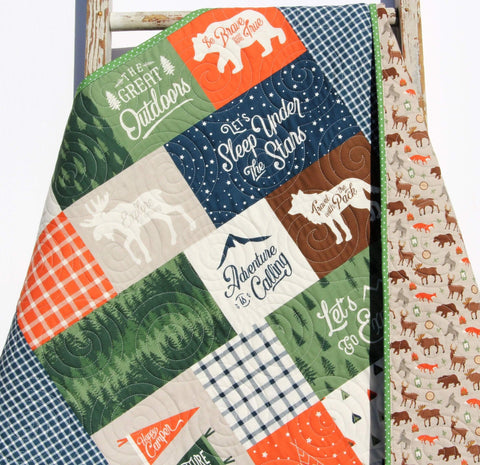Camping themed best sale quilts for sale
