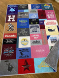 Kristin Blandford Designs Handmade T-Shirt Quilt Deposit Custom Memory Quilt Personalized Clothing Quilt TShirt Blanket Graduation Gift High School University College