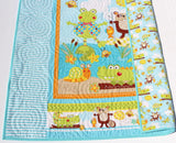 Kristin Blandford Designs Homemade Baby Quilts, Stroller Blanket, Cute Animals, Frog Beaver Alligator