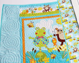 Kristin Blandford Designs Homemade Baby Quilts, Stroller Blanket, Cute Animals, Frog Beaver Alligator