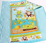 Kristin Blandford Designs Homemade Baby Quilts, Stroller Blanket, Cute Animals, Frog Beaver Alligator