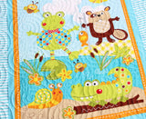 Kristin Blandford Designs Homemade Baby Quilts, Stroller Blanket, Cute Animals, Frog Beaver Alligator