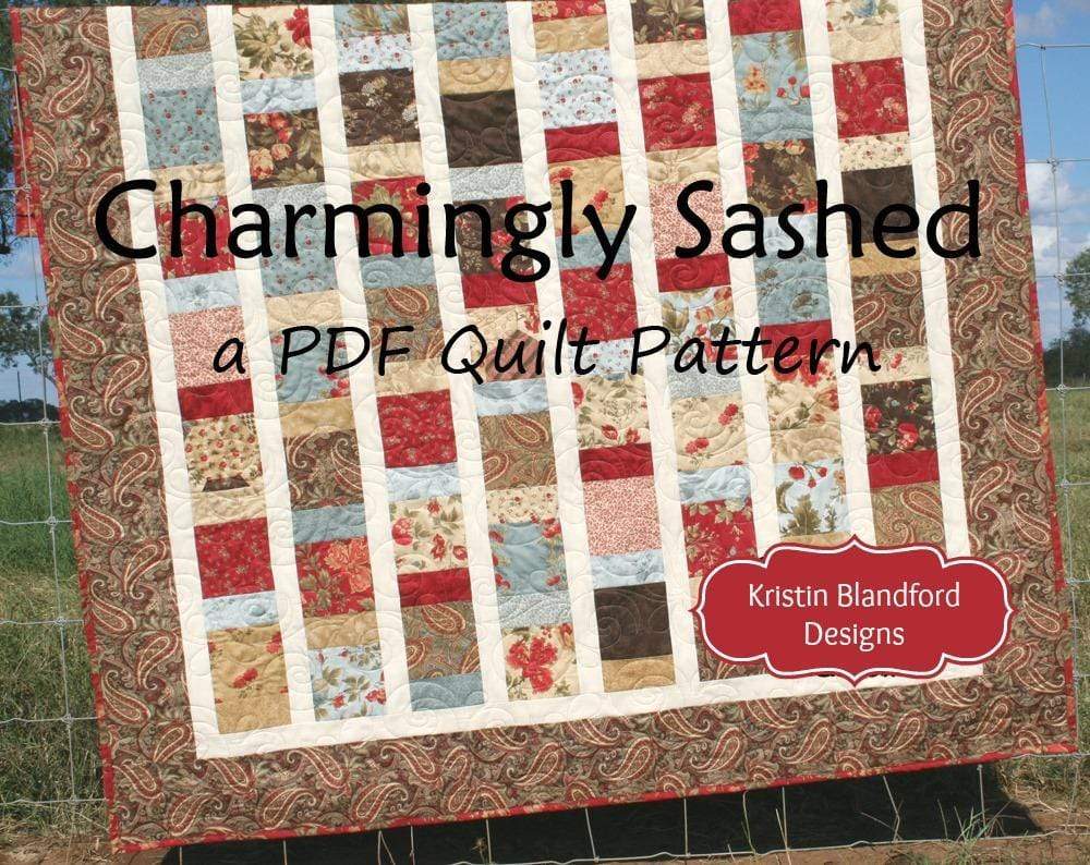 Charmingly Sashed Quilt Pattern - Charm Pack Friendly