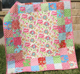 Double Focus Quilt Pattern - Charm Pack Friendly Beginner Simple Quick Easy Baby Pattern