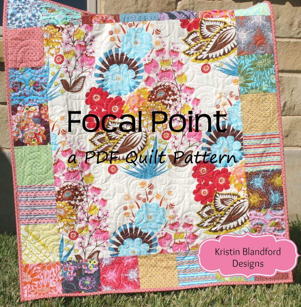 Focal Point Quilt Pattern – Baby Quilt Using Charm Packs or Large Prin