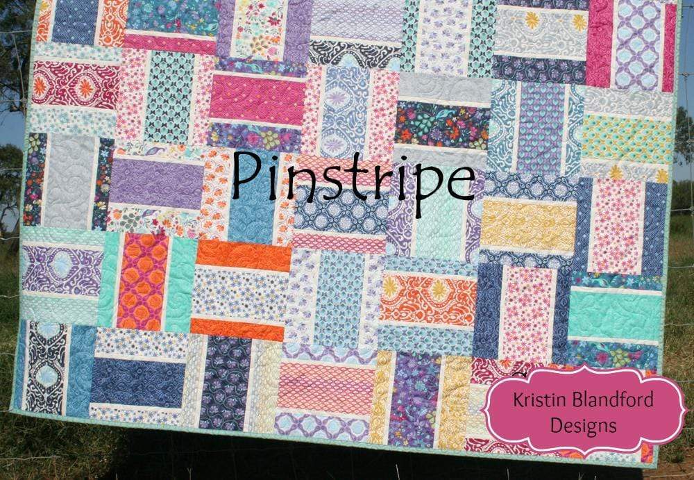 Pinstripe Quilt Pattern – Baby Throw Size PDF for 10