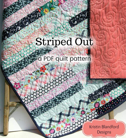 Striped Out Quilt Pattern - Jelly Roll Friendly Quick Easy Beginner Quilt Pattern