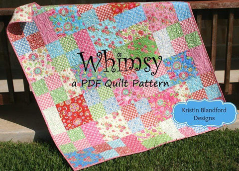 Kristin Blandford Designs Kristin's Quilt Patterns Whimsy Quilt Pattern - Layer Cake or 10inch Stacker Friendly