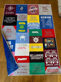 Kristin Blandford Designs Memory T-Shirt Quilt DEPOSIT Custom Blanket Graduation Gift Tee Handmade Keepsake Personalized Modern Design Sport Clothing College Birthday