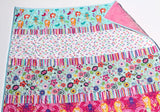 Kristin Blandford Designs Mermaid Baby Quilt, Girl Nautical Bedding, Sea Life Decor, Seahorse Blanket Pink Aqua Blue Unique Newborn Gift Baby Shower