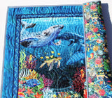 Kristin Blandford Designs Ocean Quilt Kit, Panel Fabrics, Sea Fish Octopus Whales, Nautical Crib Blanket, Quilting DIY Sewing Project, Boy or Girl, Beginner Quilt Kit