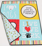 Kristin Blandford Designs Puppy Dog Quilt Kit, Gender Neutral Boy or Girl Animal Baby Blanket Sewing Project Nursery Bedding Craft Ideas Quilt Shop Quality Fabrics