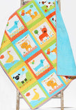 Kristin Blandford Designs Quilt Kit Boy or Girl Remix Zoologie Dogs Dachshund Fox Gender Neutral Animals Anne Kelle Cheater Panel Baby Blanket Project Toddler Size