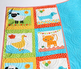 Kristin Blandford Designs Quilt Kit Boy or Girl Remix Zoologie Dogs Dachshund Fox Gender Neutral Animals Anne Kelle Cheater Panel Baby Blanket Project Toddler Size