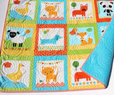 Kristin Blandford Designs Quilt Kit Boy or Girl Remix Zoologie Dogs Dachshund Fox Gender Neutral Animals Anne Kelle Cheater Panel Baby Blanket Project Toddler Size