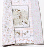 Kristin Blandford Designs Quilt Kit for Beginners Farmhouse Animals Low Volume Farm Barnyard Baby Bedding Blanket Sewing Prject Barn Flowers Floral Lambs Rabbit Sheep