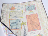 Kristin Blandford Designs Quilt Kit for Beginners Safari Animals Low Volume Sunrise Baby Bedding Blanket Jungle Fabrics Lion Giraffe Elephant Zebra Nursery Sewing