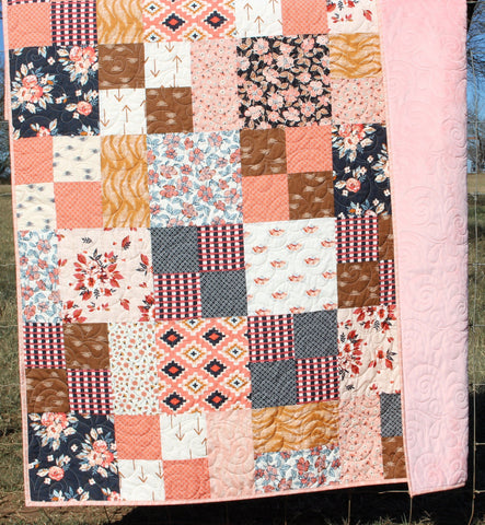 Fall Quilt Kit, Throw Blanket, Sewing Project, Art Gallery Fabrics, Minky Adult  Blanket Living Room Decor, Gift for Grandma, Beginner Stripe