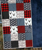 Buffalo Plaid, Throw, Minky Blanket Adult, Deer Minky Blanket, Lumberjack, Boy, Throw Blanket, Lumberjack Quilt, Trending Now, Plaid Blanket