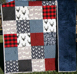 Buffalo Plaid, Throw, Minky Blanket Adult, Deer Minky Blanket, Lumberjack, Boy, Throw Blanket, Lumberjack Quilt, Trending Now, Plaid Blanket