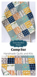 Kristin Blandford Designs Throw to Twin Quilt Kits Camp Sur Patchwork Quilt Kit in Baby Throw and Twin Sizes Nursery Crib Blanket DIY Do It Yourself Project Forest Woodland Organic Fabrics