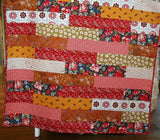 Fall Quilt Kit, Throw Blanket, Sewing Project, Art Gallery Fabrics, Minky Adult Blanket Living Room Decor, Gift for Grandma, Beginner Stripe