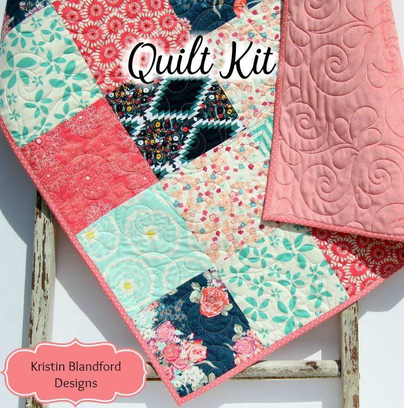 LAST ONES Minky Quilt Kits to Make, Floral Fabrics, Modern Quilt Pattern, Soft Minky, Beginner Sewing Project, Baby Girl Toddler Modern, Shower Gift