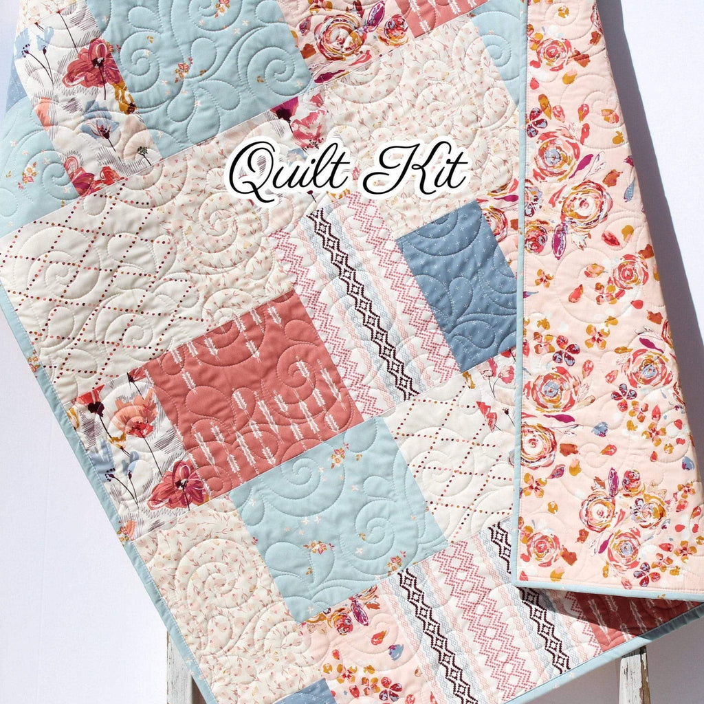 Quilt Kit, Modern Art Gallery Fabrics Baby Quilt Kit Throw Quilt Kit T